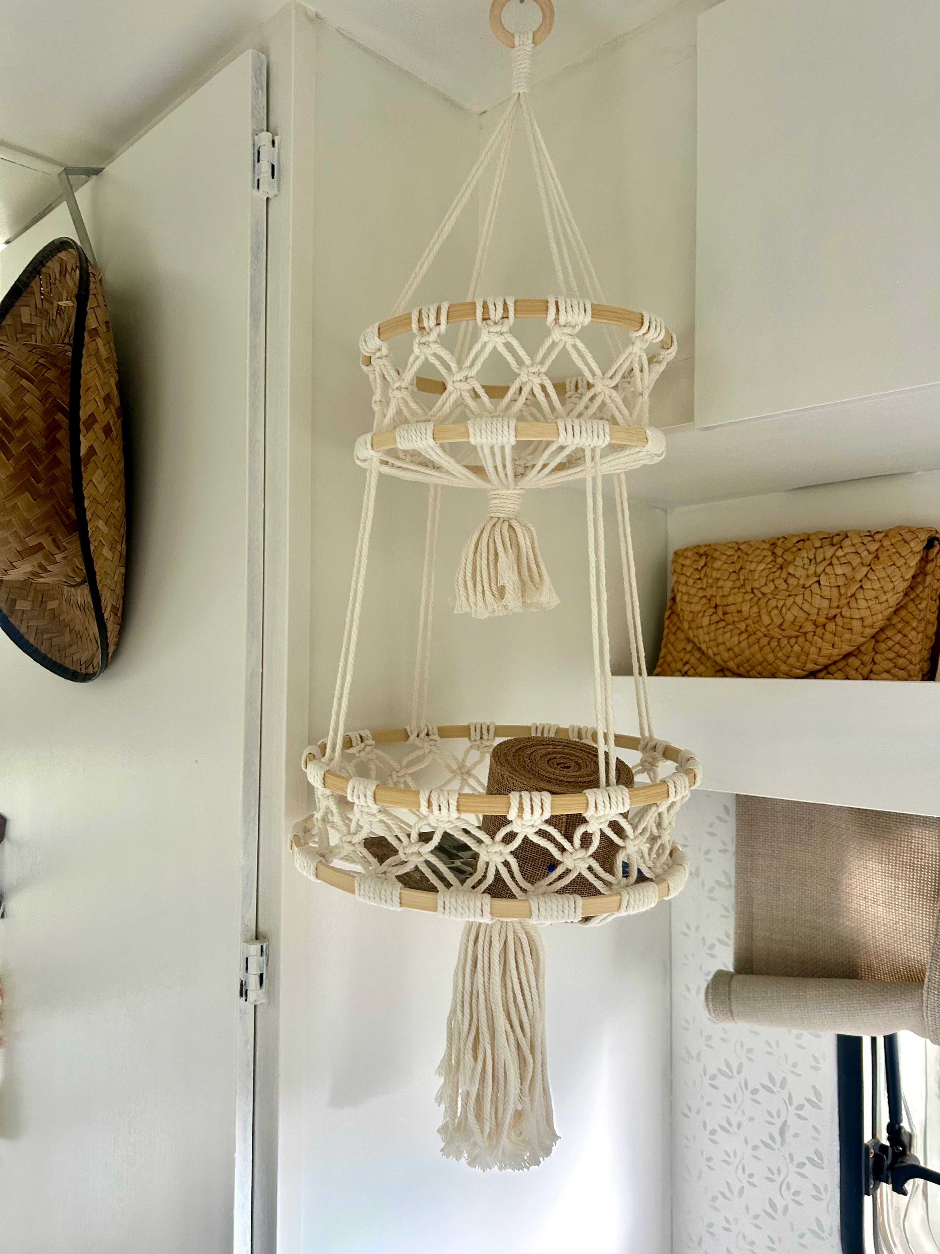 Boho 2-laags Hangbasket