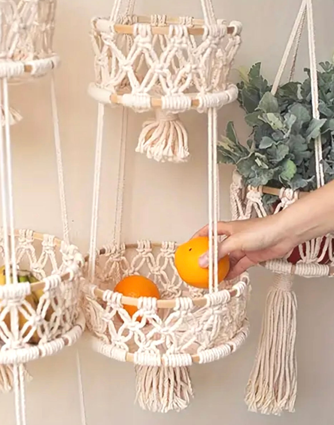 Boho 2-laags Hangbasket