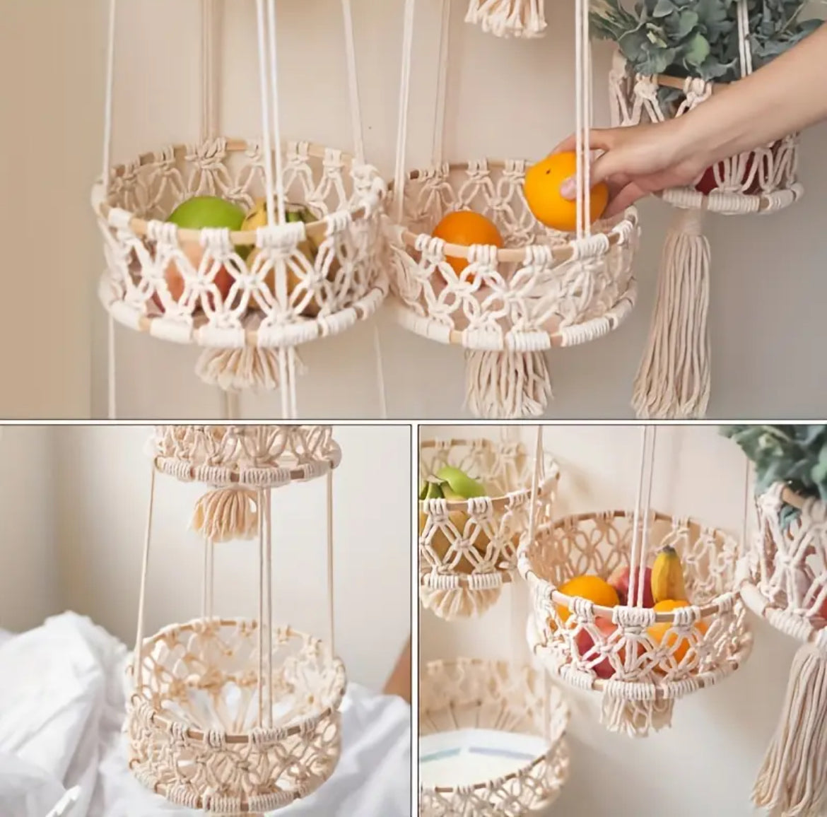 Boho 2-laags Hangbasket