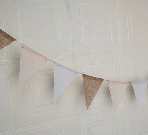 Boho Bunting Natural – 12 flags, 3 m | Caravan decor