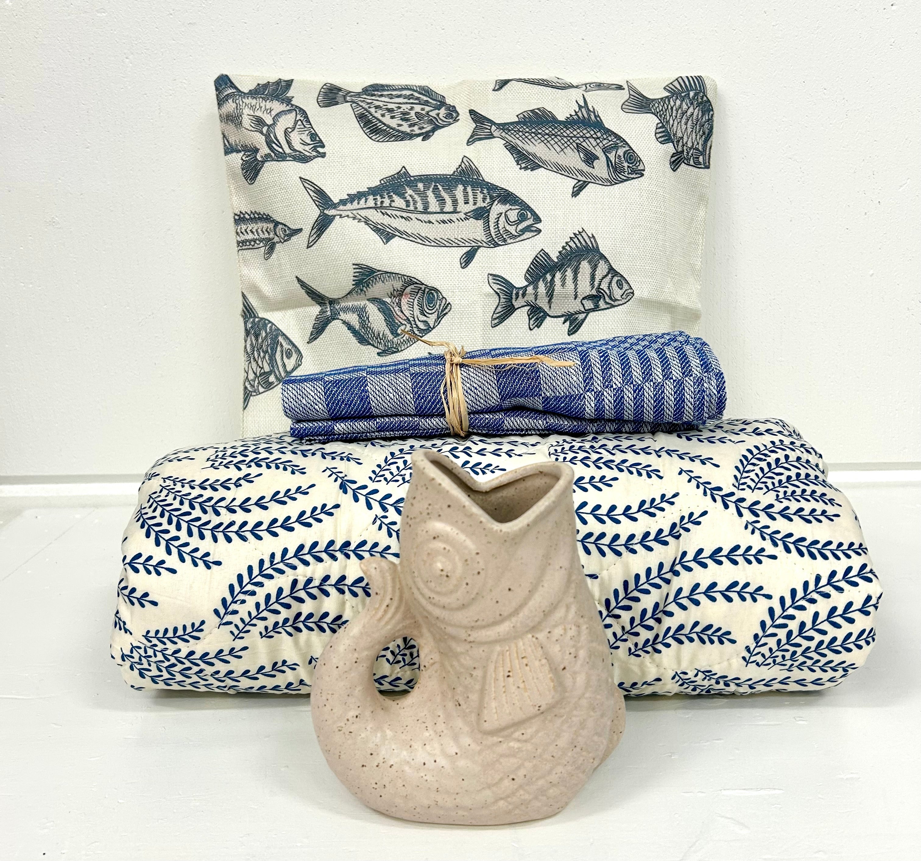 Interieur set blauw/wit beach vibes