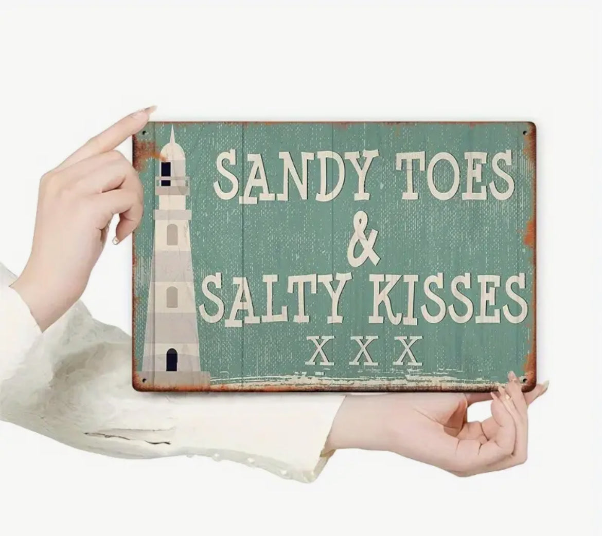Vintage bord Sandy Toes & Salty Kisses