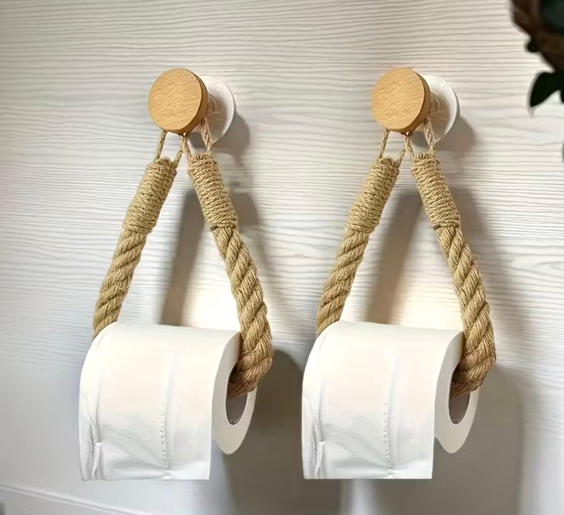 Toiletpapierhouder van touw, set van 2